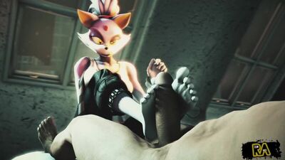 Furry yiff Footjob